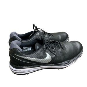 Nike Lunar Control 3 Mens Golf Shoes Size 8.5 Black & Silver